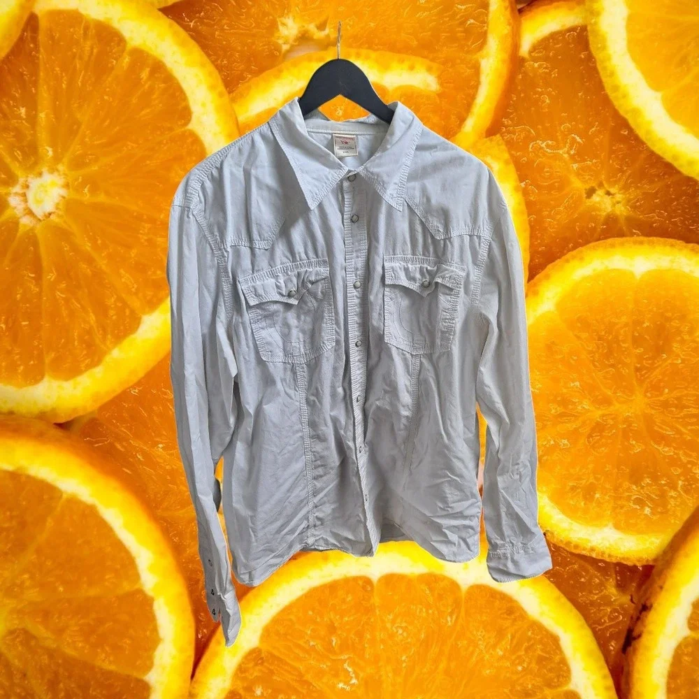 True Religion XXXL Western‎ Shirt Menswear Long Sleeve White Button Up